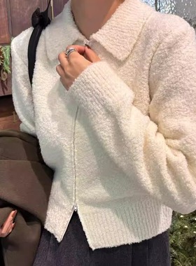 闪闪家 韩国东大门代购TOOGOOD羊毛42%云朵感拉链毛衣