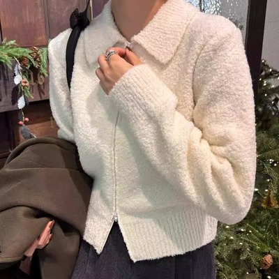 TOOGOOD羊毛42%云朵感拉链毛衣