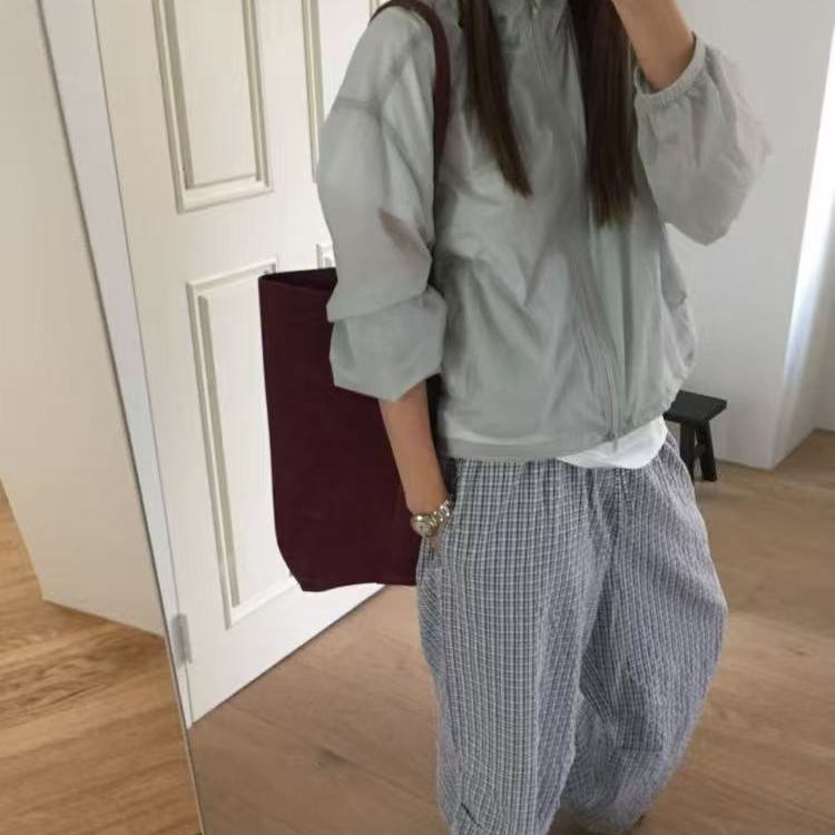 现货韩系立领薄款休闲百搭外套女