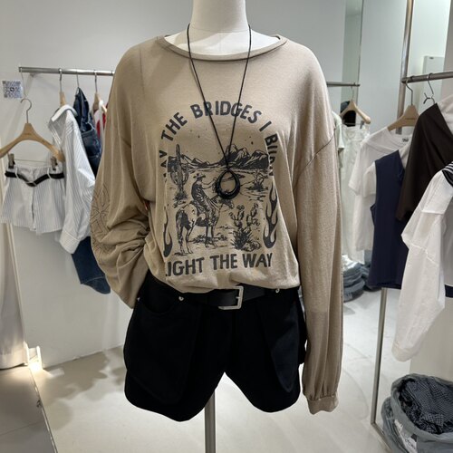 RENDER印花字母休闲长袖防晒