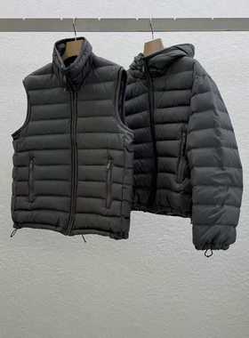 闪闪家 韩国东大门代购STATEMENT基础款鹅绒100%马甲羽绒服套装