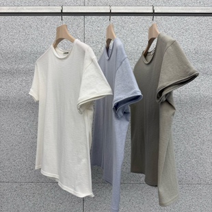 闪闪家 韩国东大门代购AT THE BAGEL匹马棉羊绒柔软舒适短袖t