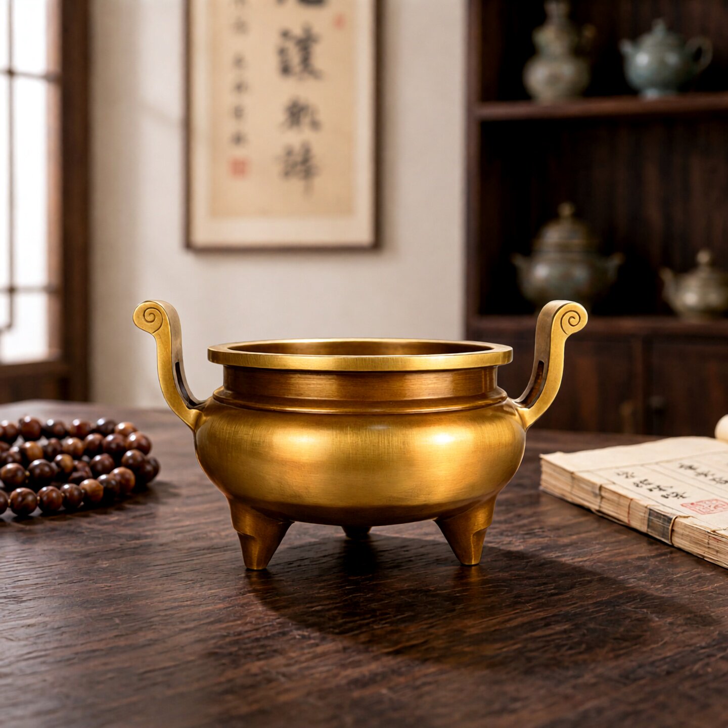 铜香炉纯铜家用仿古大尺寸供奉炉图片