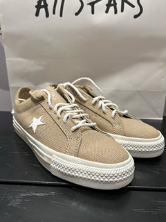 CONVERSE one star pro 棕色低帮帆布鞋 男女同款 A06074C