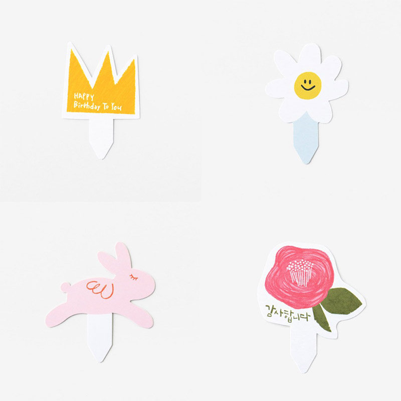 100枚ins可爱花朵diy蛋糕装饰