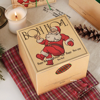 韩式圣诞节蛋糕盒小红书烘焙包装