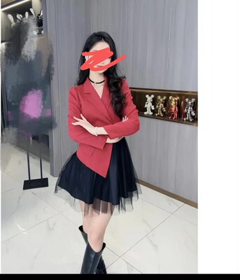 ER137     女装品牌折扣简约时尚连衣裙红色YQ230807ww