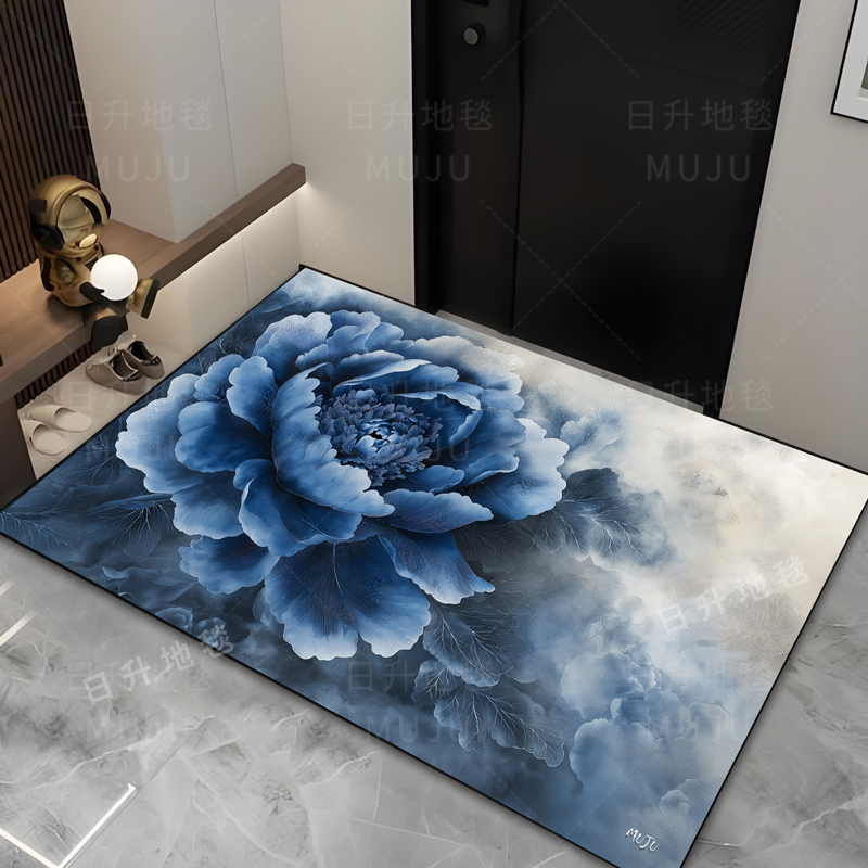 牧居[蓝影]60*90硅藻泥吸水防滑地垫入户门垫可任意裁剪