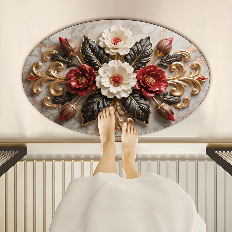 牧居金影60*90硅藻泥垫浴室卫生间吸水防滑地垫入户门垫可任意裁,居家布艺,家用脚垫,淘宝优惠券,粉丝福利购,淘宝优惠卷