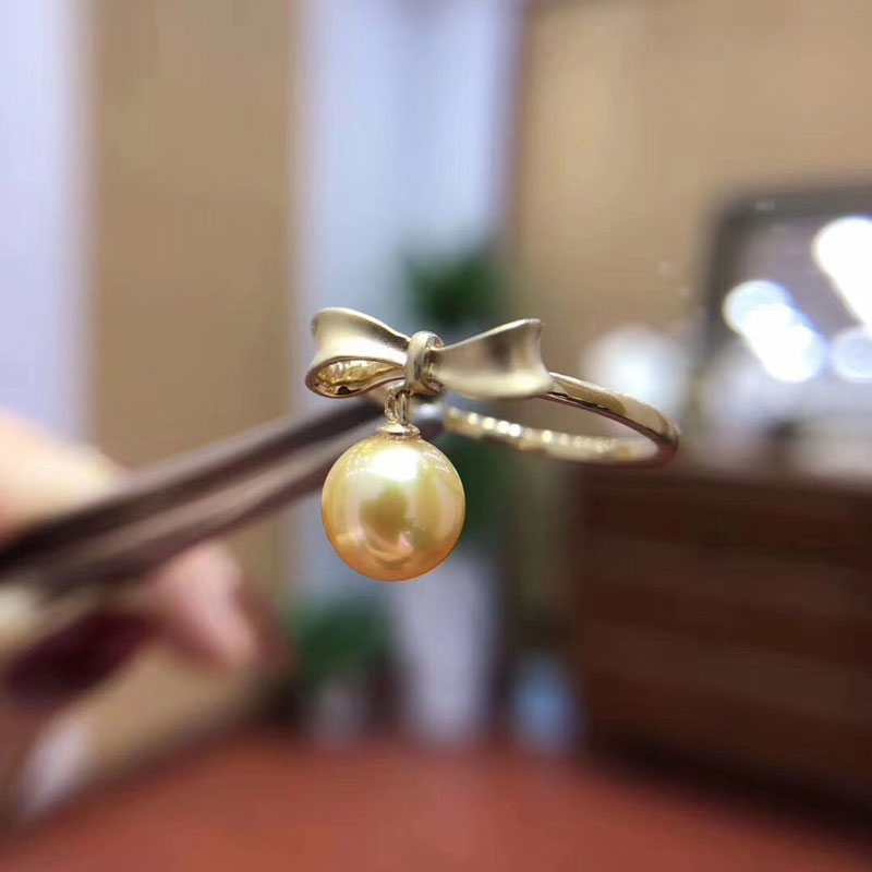 珍珠配件纯银戒指空托DIYS925