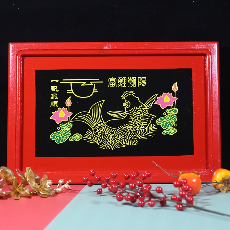 潮汕民俗传统实木桶盘喜宴端菜