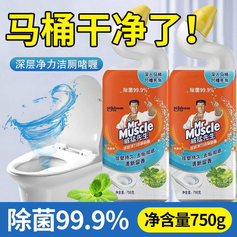 威猛先生深层洁厕啫喱洁厕液除臭去异味马桶清洁剂清新薄荷750g