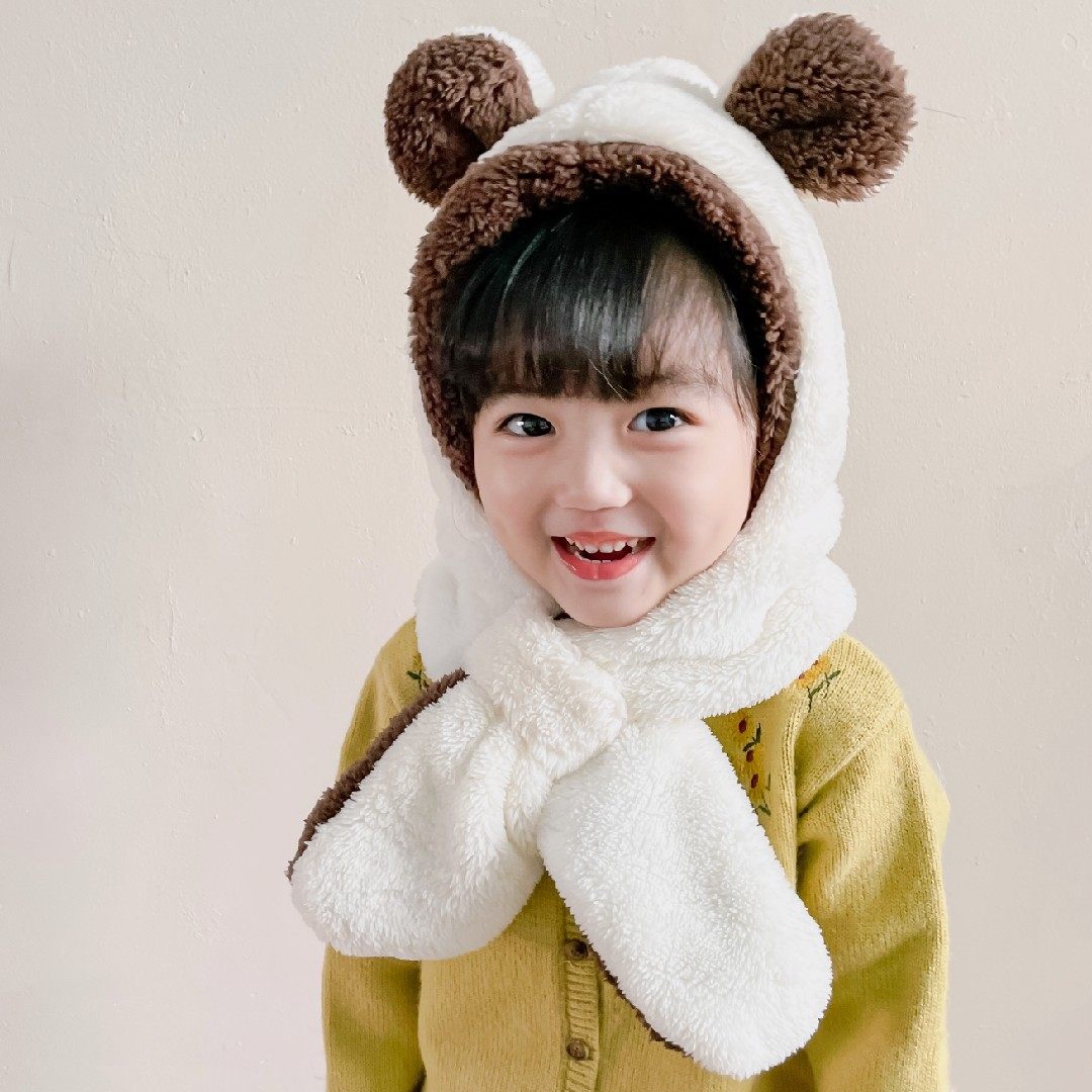 儿童帽子女宝宝护耳帽女童男童围脖秋冬季婴幼儿围巾一体可爱超萌,童装/婴儿装/亲子装,帽子,淘宝优惠券,粉丝福利购,淘宝优惠卷