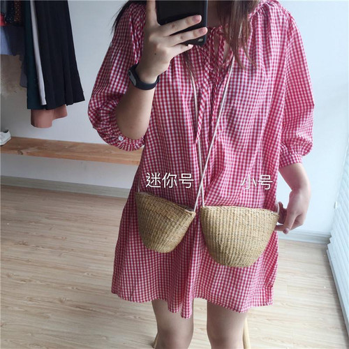 PPY夏季海边度假女士草编草包贝壳包迷你小包包蛤蜊包斜挎单肩包 - 封面