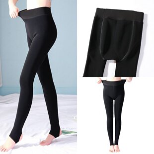 女士季 超柔锦纶保暖裤 一体裤 袜修身 加绒加厚保暖连裤 袋装