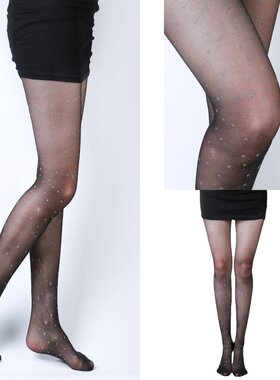 袋装黑丝袜女薄款夏防勾丝春秋隐形菠萝连裤袜黑色大打底丝袜