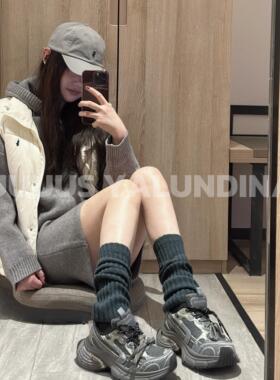 Uuuus【香榭丽舍】巴黎*家25年春季新品3XL女士运动鞋撞色老爹鞋