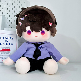 40cm泰国校服娃衣棉花娃娃夏以昼机车服套装玩偶属性衣服坐姿娃衣