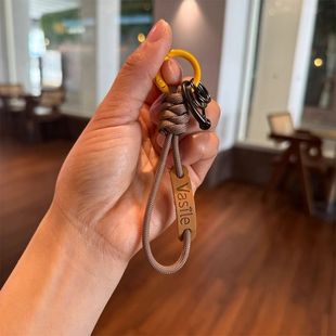 简约编织钥匙扣挂绳链包包挂件配饰伞绳车钥匙扣圈创意手工小挂饰