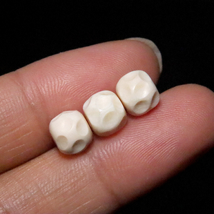 天然猛犸象牙冰料无相百香桶珠隔珠散珠菩提手串手链diy文玩配饰