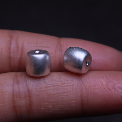 999足银散珠桶珠光面足银配饰