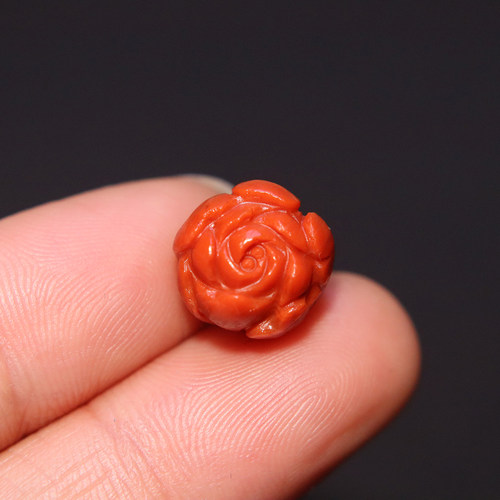 天然南红玛瑙玫瑰花隔珠