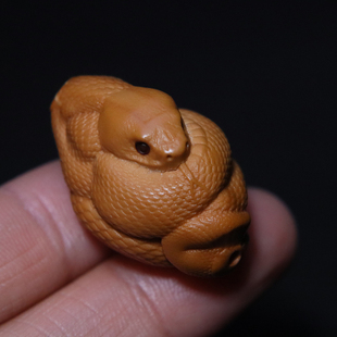 橄榄核雕刻蛇老油核单籽背云侧挂件车钥匙链菩提手串diy文玩配饰