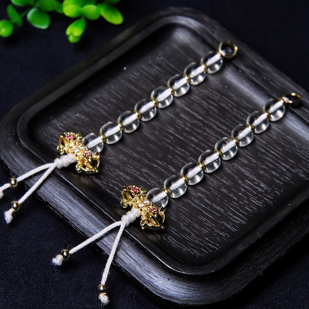 古法金金刚杵天然白水晶