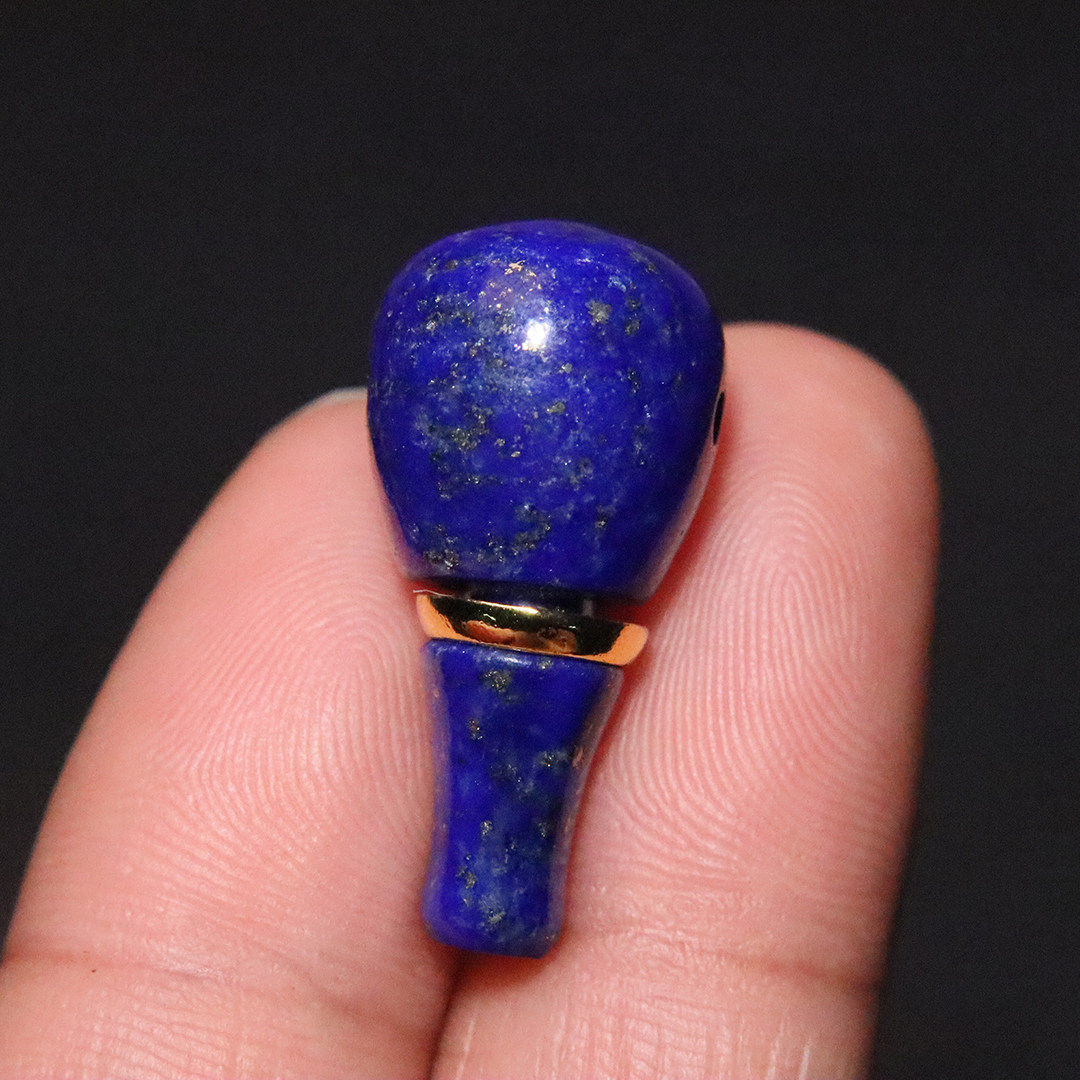 天然青金石三通佛头金刚星月
