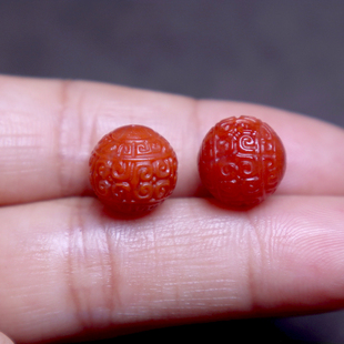 纯天然原矿保真南红玛瑙回纹珠腰珠隔珠散珠手串长串diy文玩配饰