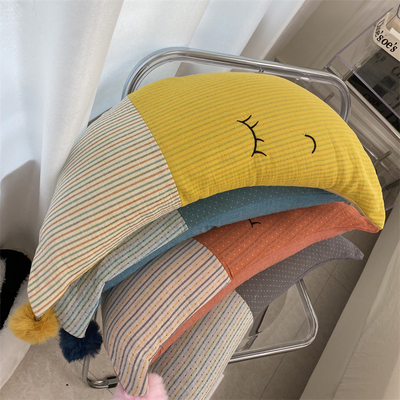 月亮荞麦枕全棉月牙枕单人午睡枕