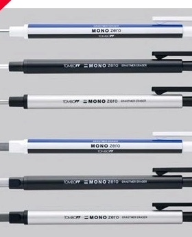 TOMBOW蜻蜓EH-KUR|EH-KUS专业绘图橡皮笔|精密修正|圆型芯|方型芯