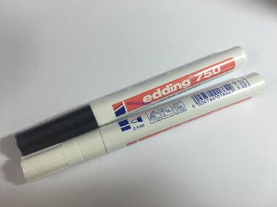 Подлинная немецкая краска ручка Edding DI 750 2-4 мм белая краска черная краска ручка водонепроницаемая ручка краски