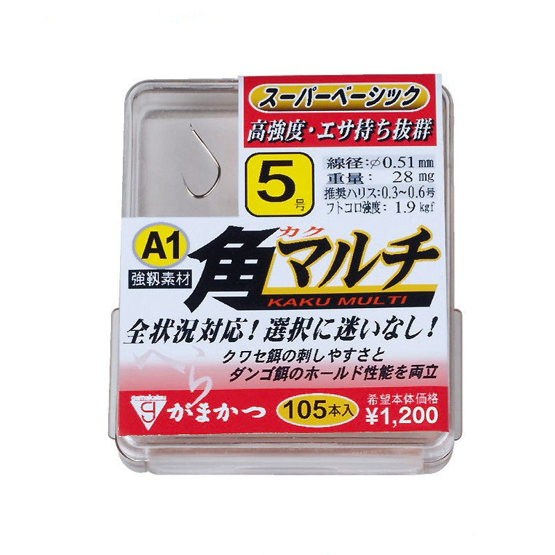 日本伽玛卡兹gamakatsu盒装A1角钩鲫鱼鲤鱼竞技无倒刺68130混养