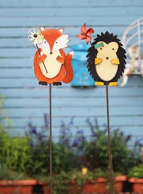 可爱狐狸幼儿园铁艺花插