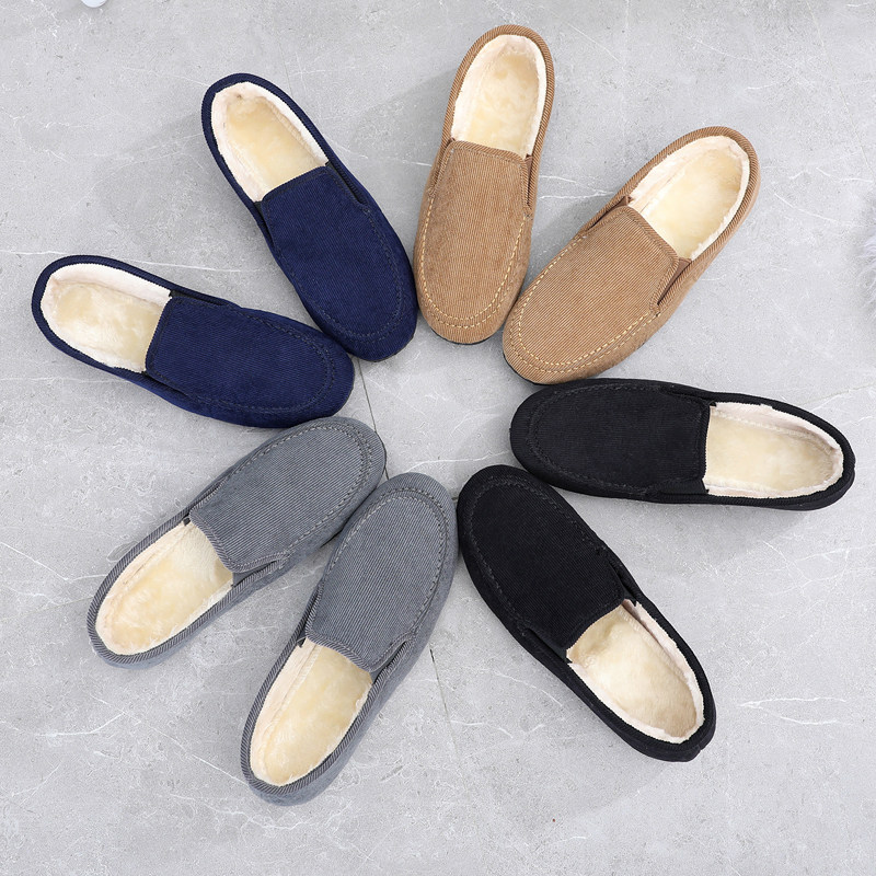 冬季老北京布鞋男士加绒豆豆鞋软底一脚蹬加绒加厚保暖休闲棉鞋鞋,流行男鞋,布鞋,淘宝优惠券,粉丝福利购,淘宝优惠卷