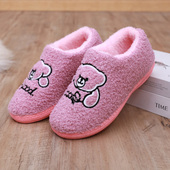 毛毛鞋 女包跟加绒保暖居家室内厚底软底防滑学生月子鞋 棉拖鞋 冬季