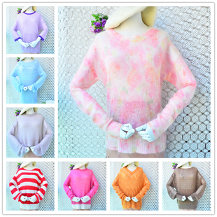 2026春秋新品时尚气质甜美风chic马海毛韩版宽松慵懒风套头毛衣女