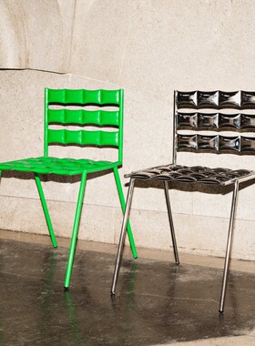 波兰原装进口 艺术家Mati包豪斯餐椅金属设计师椅家用靠背椅简约