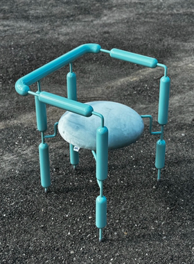 波兰原装进口 Pode系列金属包豪斯餐椅家用扶手椅复古靠背椅家具