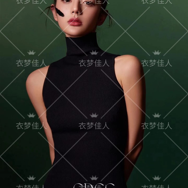 2024新款工作室影楼主题高冷氛围感肖像写真纯欲风艺术照摄影服饰