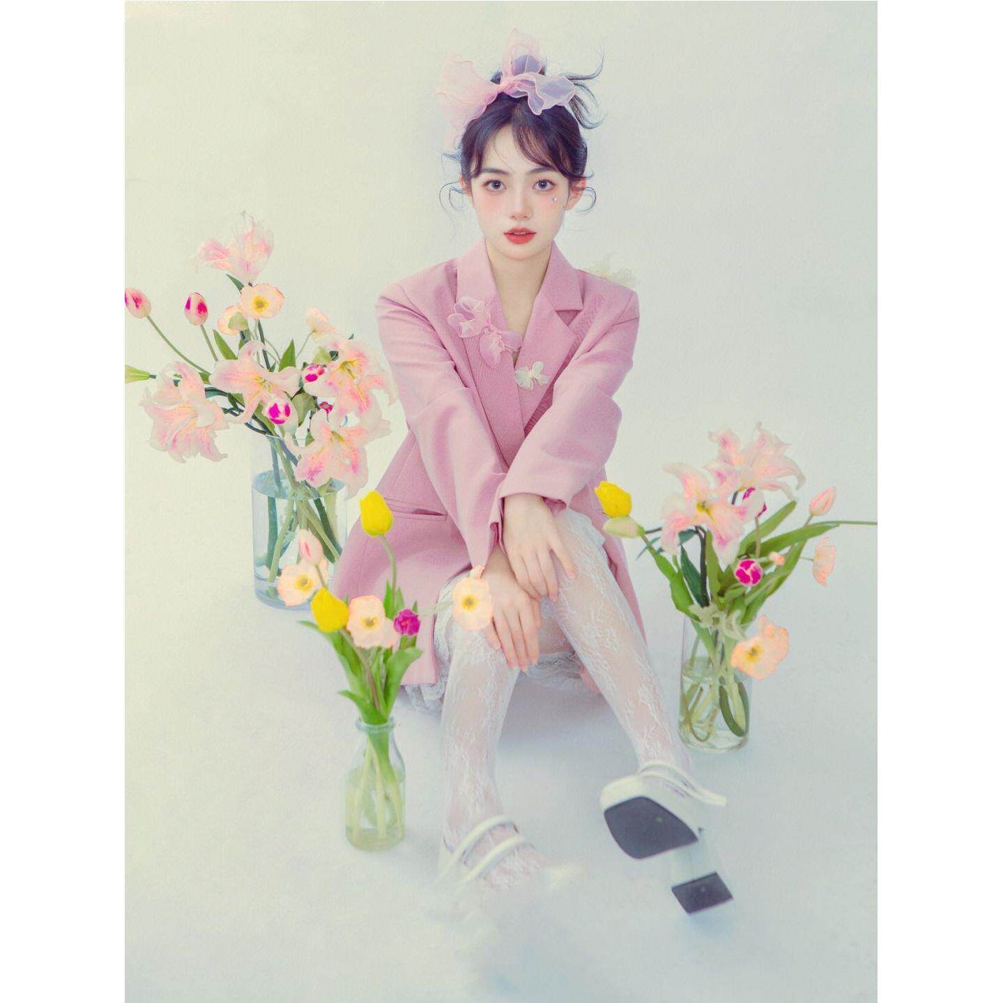 影楼写真拍照主题服装女个人形象照小清新时尚西装个性肖像艺术照