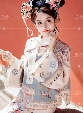 新款泉州浔埔女簪花汉服清汉女格格服旅拍复古风少女写真拍照服装