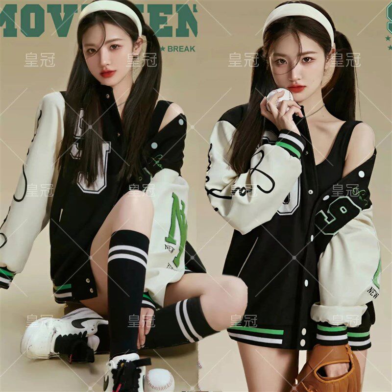 春季少女棒球服运动风写真影楼主题时尚文艺学院风艺术照摄影服装