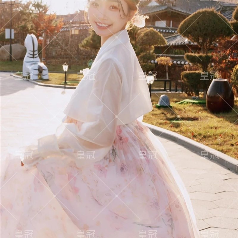 影楼新款韩服延吉朝鲜服公主写真女网红拍照高端宫廷日常超仙礼服