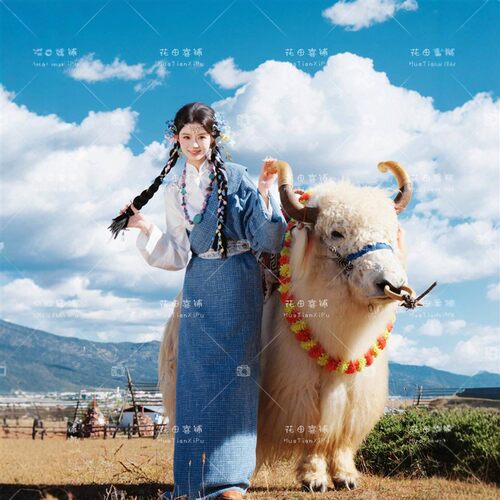 新款藏族服装女新款贵族藏袍西藏拉萨旅游民族风写真藏族旅拍服