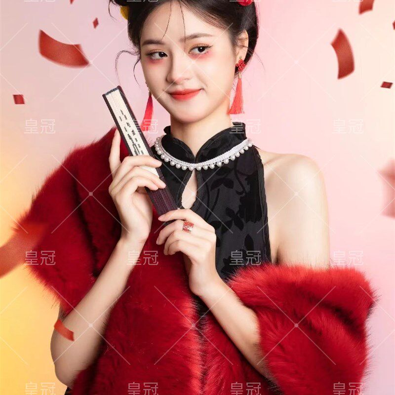 新款新年中国风复古旗袍写真服装时尚个性年会派对舞台夜店演出服