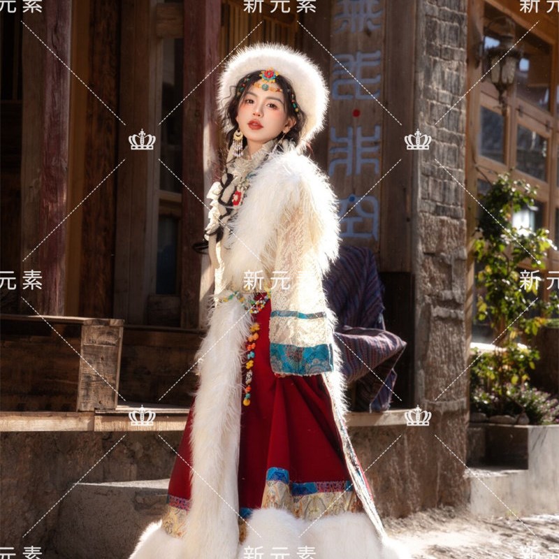 藏服女新品网红全套云南丽江西藏旅游摄影民族风旅拍写真藏族服装