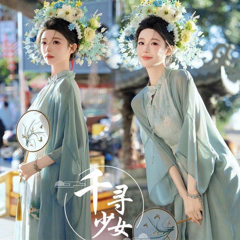 浔埔女簪花新中式主题写真服装复古旗袍民族风外景旅拍艺术照服装