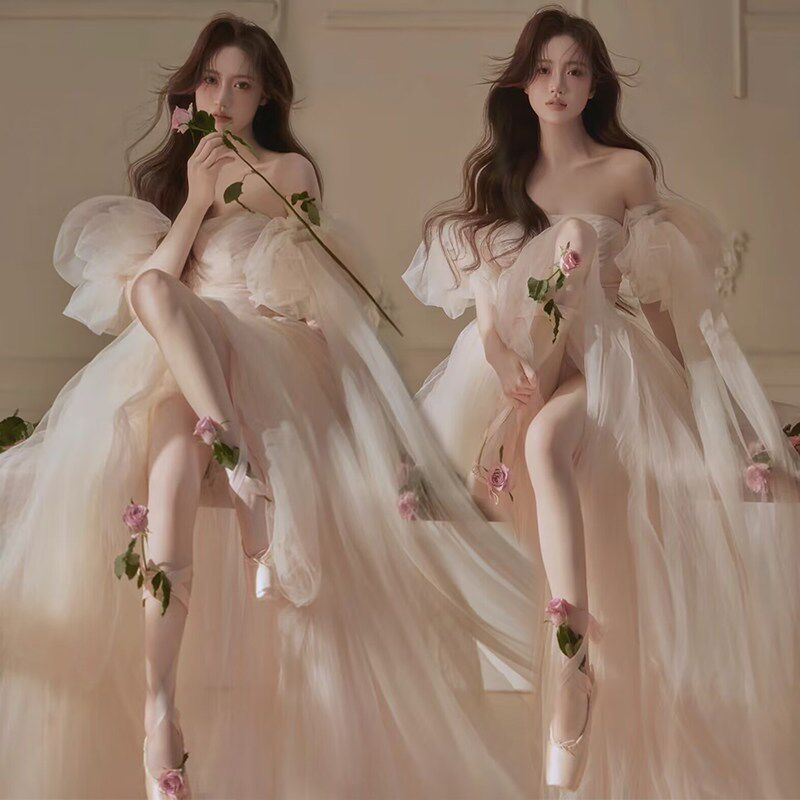 影楼拍照主题服装韩系小清新氛围感纯欲少女写真个人艺术肖像摄影